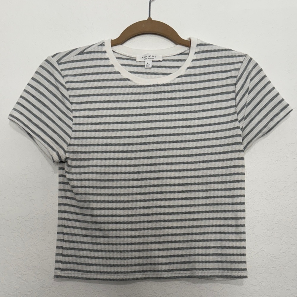 Classic Striped Short Sleeve Tee Size Large